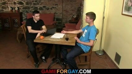His first gay blowjob and cock riding