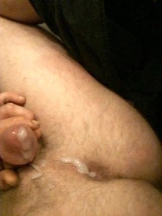 Cum on own asshole