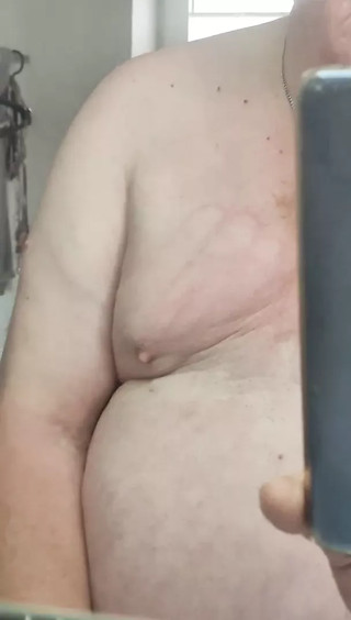 Traces of the belt on my tits