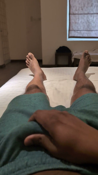 Hot Guy Masturbates with His Own Precum Until Huge Cum Shot