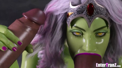 Horny thugs deep fuck a hostile Alien trans bitch thumbnail