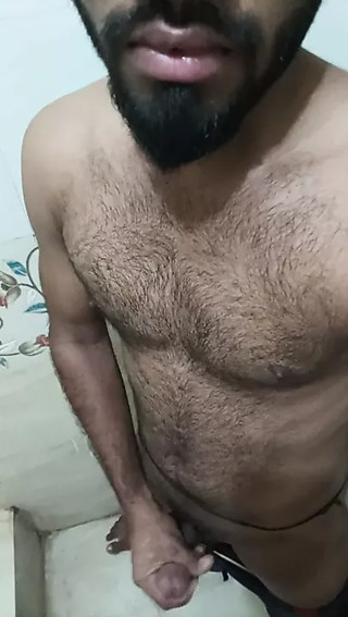 Masturbating in the Bathroom with Cumshot