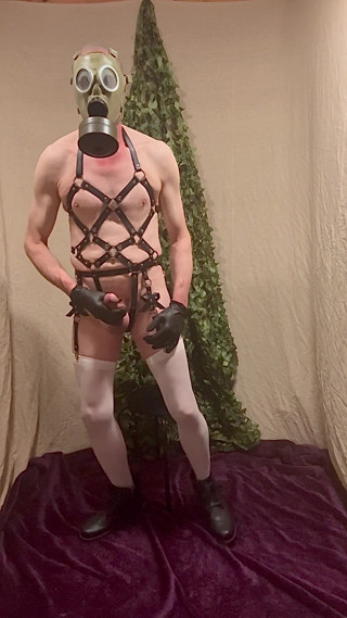 Stockings Leather Gas Mask Big Cock Rocket