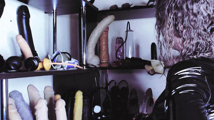 Femdom Mistress Domina Eva Fetish Goddess Milf Toys Dildos Hot Mature BDSM PVC Kink