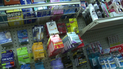 Naughty slut gets her pussy drilled in a supermarkets
