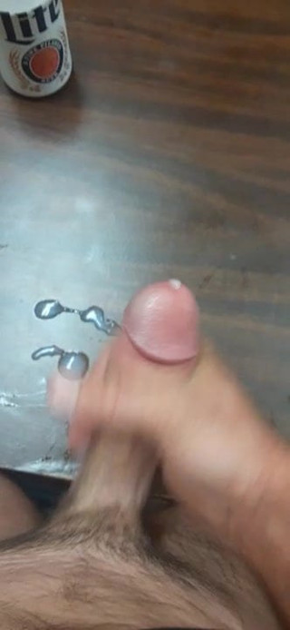Me cumming on breakroom table at work