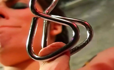 Psycho Supersadist Master Hector tortures the nipples of his slave girl Conny extrem.