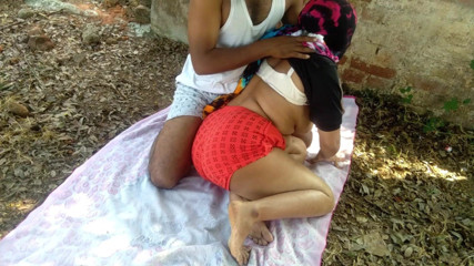 First Time Having Outdoor Risky Public Sex With Stepsister