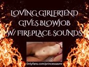 BLOWJOB FROM GIRLFRIEND (Fireplace ASMR)