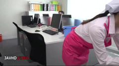 Asian Office Lady Chihiro Akino Sizzles with Hardcore Blowjob and Creampie Delights