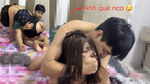 Sharing a Bed for the First Time with My Girlfriend&amp;#039;s Stepsister 18 Petite Guatemale Girl - Big Butt, Blowjob, Dirty Talk,