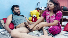 Step Sister Doing Penis Massage with Aloevera Gel