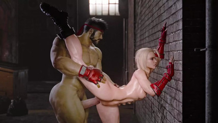 Cammy with Big Boobs VS Naked RYU with Massive Cock - 3D Anime Parody