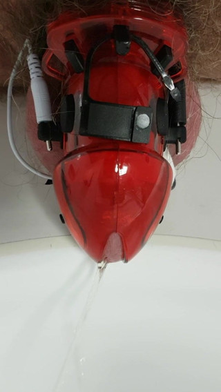 chastity estim pissing