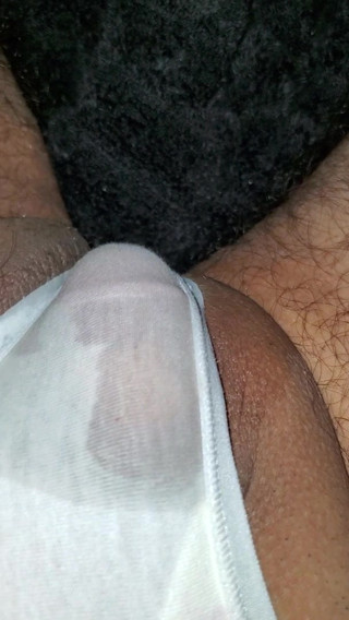 Rubbing wet dick