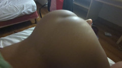 I twerk my ass then fell on my roommate Big cock he cums on my ass