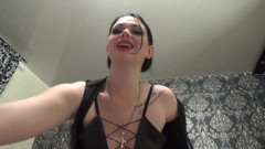 Cum for me slut while I am pegging you with big strapon!