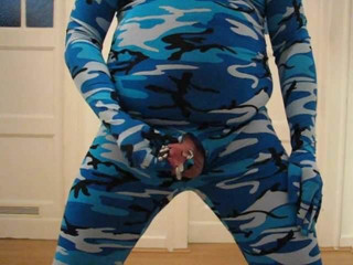 Wichsen im Zentai
