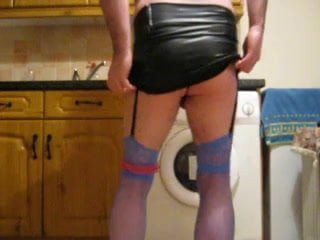 Anal play all dressed up.