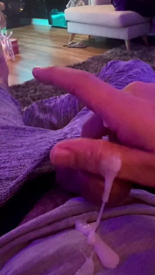 Cum front of my straight friend while he is watching tv