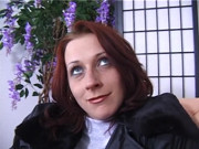 Redhead chick gets doggystyled at the casting in POV