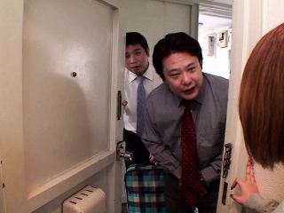 Japanese Milf gets sex goods salesman at her door and tries out all the sex toys they have to sell