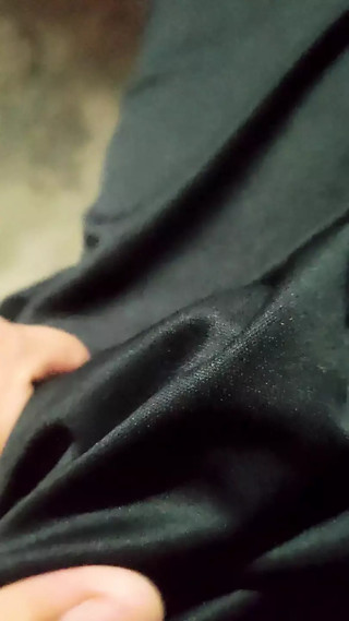 alone dick rubbing and handjob cloth over it