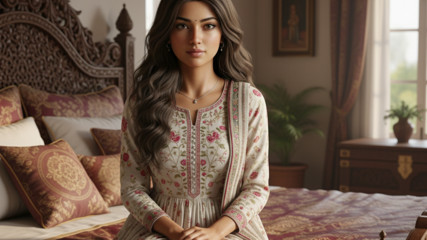 Indian Desi bhabhi Alon at home