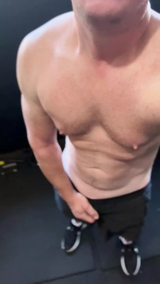 HARD at it in the gym