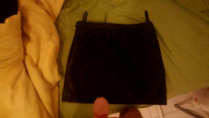 Cum on my step mom leather skirt