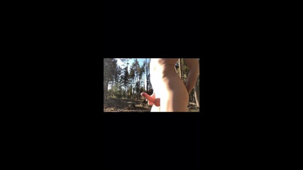 Femboy cums hands free outdoor and anal toying
