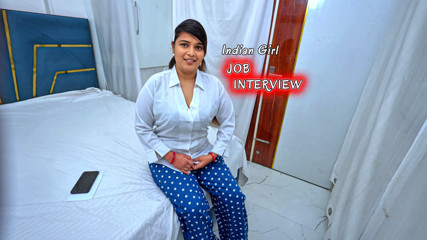 18+ Indian big boobs girl gaves Interview for sex videos, In the Interview she fucked hard by her boss with HINDI Audio.