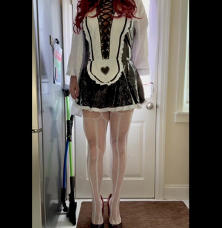 Something about being in a maid costume.
