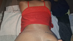 Quickie with Wife in Dogg Style, Filling Her Pussy with Cum Until It Drips