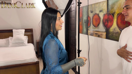 Makeup artist fucks his model and she can't handle his big cock - Dani Clark &amp; La Rola