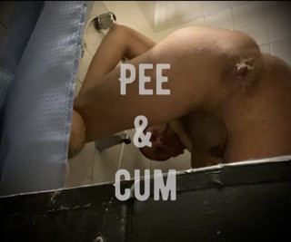 Pee &amp; Cum. CREAMY FART, brown ass.
