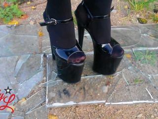 Lady L high heels crush glass