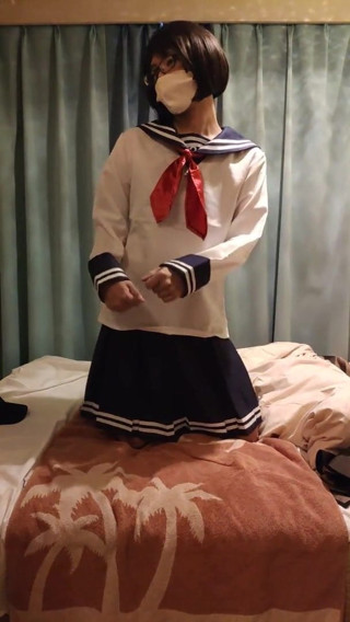 Japanese Crossdresser Kantai Collection Cosplay Masturbation