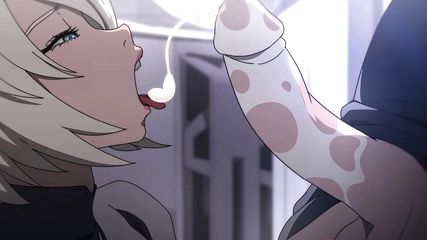 Nier Fuckomata blowjob, cumshot, orgasm. – Cartoon Sex Parody