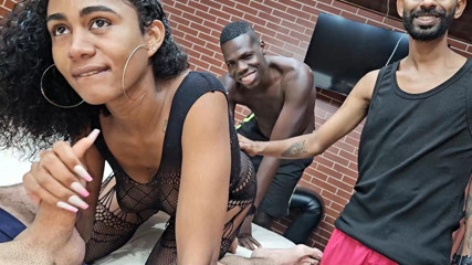 Cuckold called his friends to fuck his slutty girlfriend