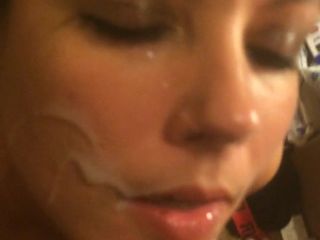 White - Slow build up to a massive cum facial