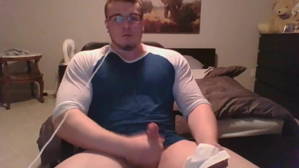 Muscle Nerd Jerk Off &amp; Cum