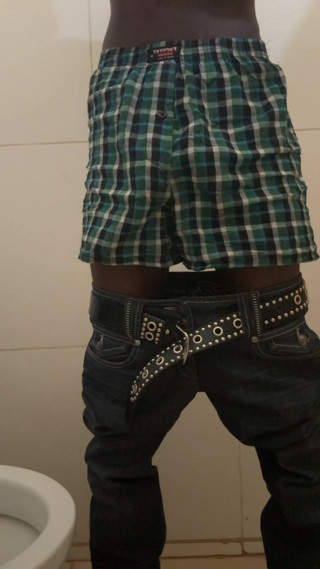 Bro got horny at work he had to beat his meat in the washroom