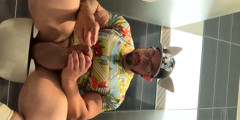 Jerking in a Bathroom Stall