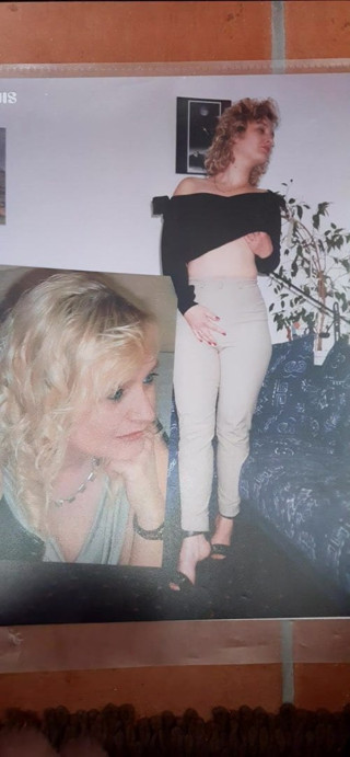 Cum tribute to blonde slut
