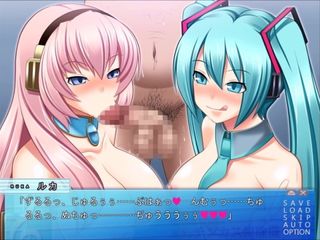 Turquoise idol is my smegma cleaner - Luka &amp; Miku (Blowjob)