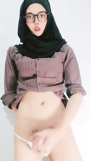 Beauty Hijab Asian Trap - Standing Masturbation After Work