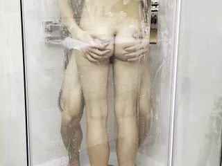 Sex of a beautiful Russian couple in the shower