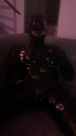 full latex doll having fun