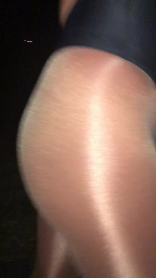 Cross dresser in a thong leotard and dance tights